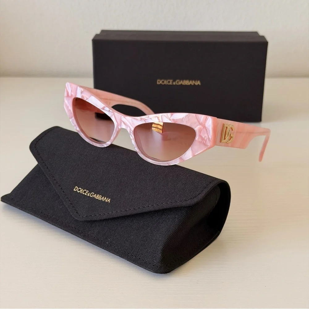 New! Dolce & Gabbana Pink Marble Sunglasses, DG4450 3231/13, Authentic